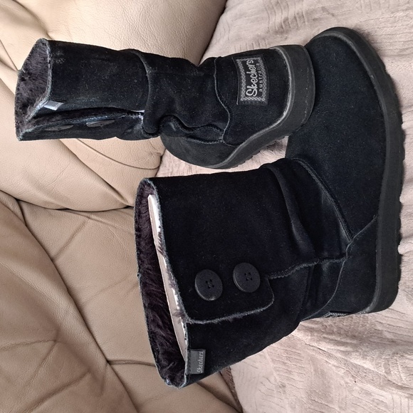 Skechers Women's Black Suede Boots - Picture 1 of 2